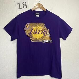 Los Angeles Lakers Winning Titles Nba Exclusive Collection Men T-Shirt M Purple